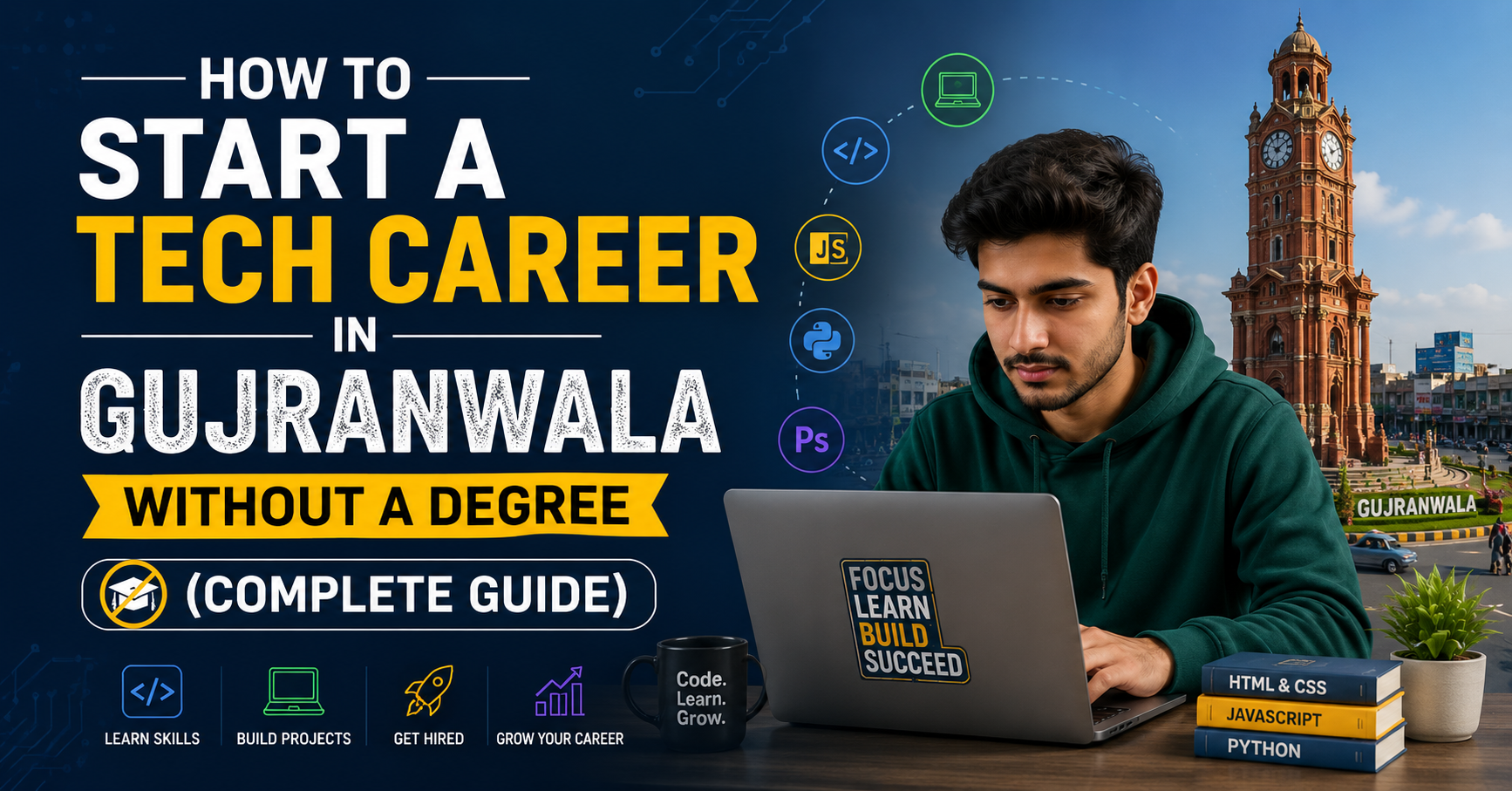 How to Start 7 Powerful Tech Career Paths in Gujranwala Without a Degree (Complete Guide)