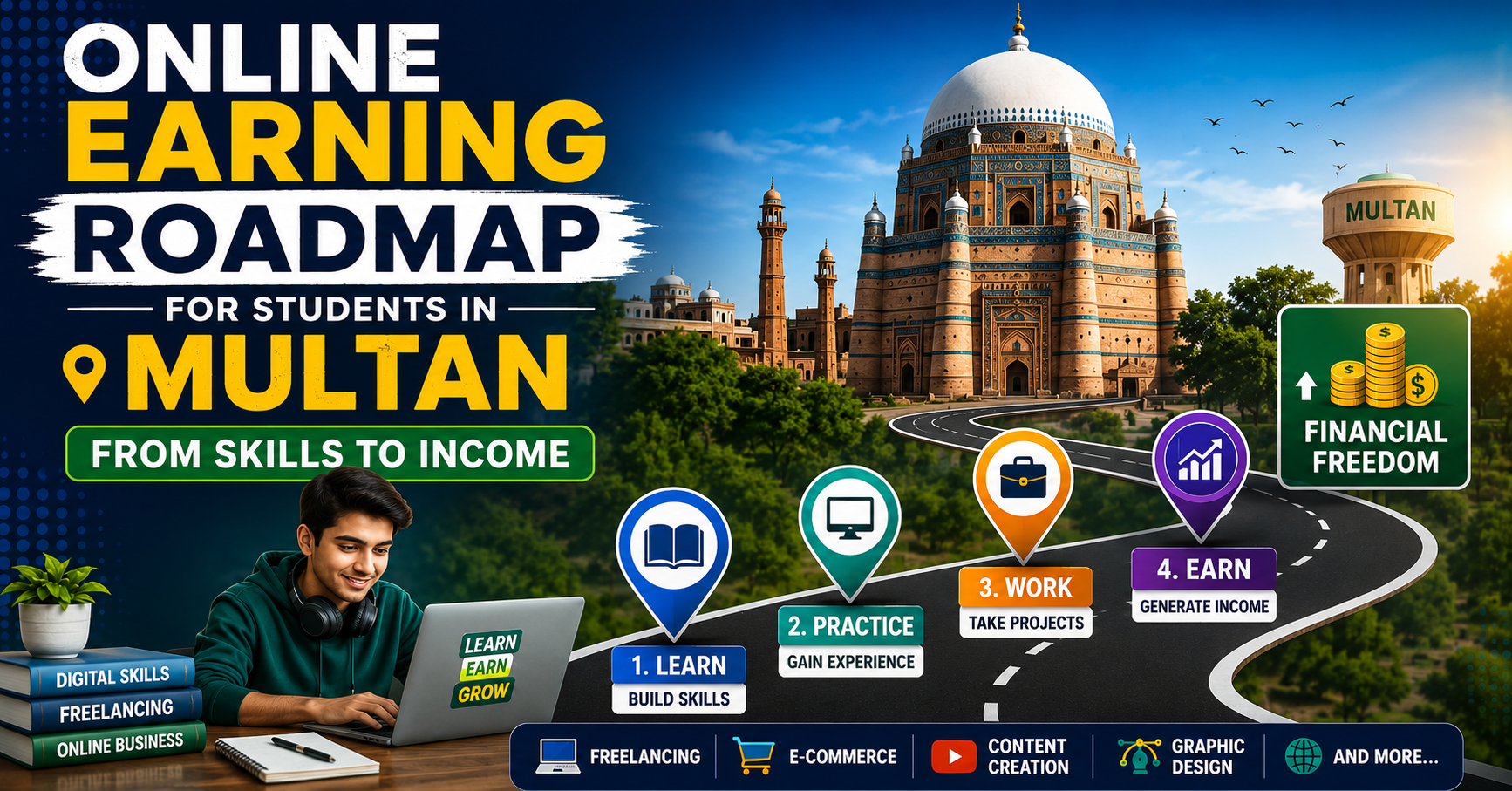 Online Earning Roadmap for Students in Multan From Skills to Income