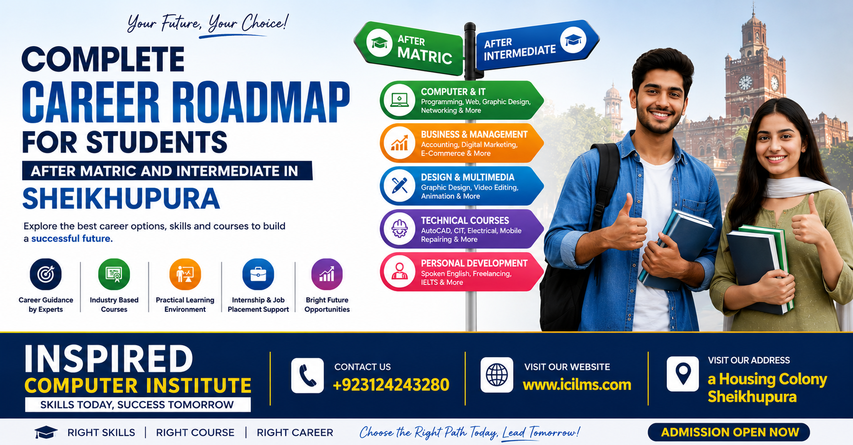 Complete Career Roadmap for Students After Matric and Intermediate in Sheikhupura
