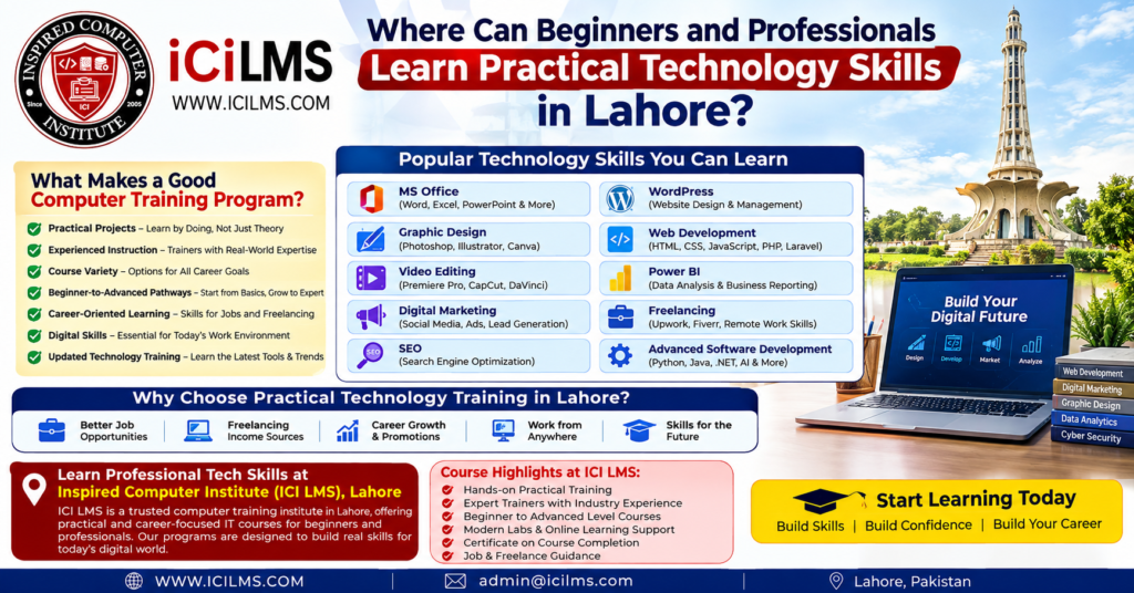 Where Can Beginners and Professionals Learn Practical Technology Skills in Lahore