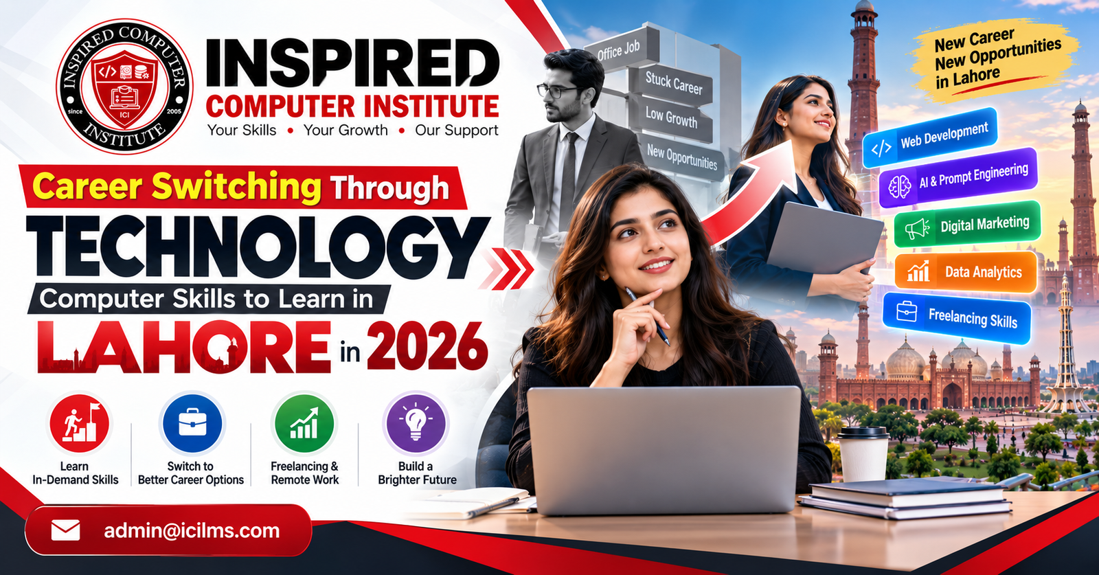 Career Switching Through Technology: Computer Skills to Learn in Lahore in 2026