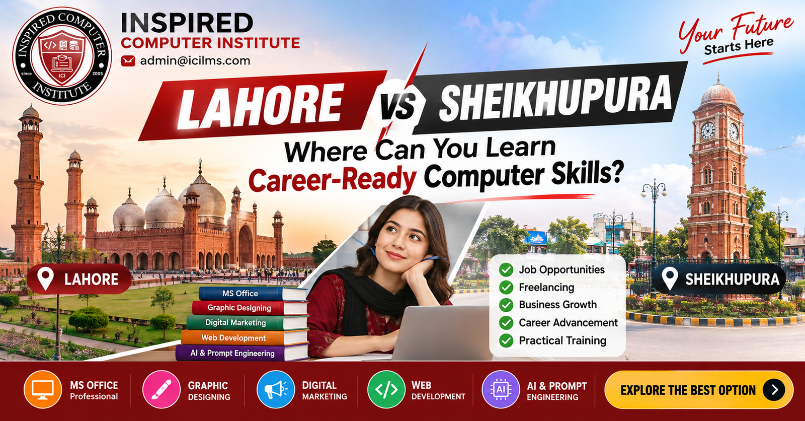 Lahore vs Sheikhupura: Best City to Learn Career-Ready Computer Skills in 2026