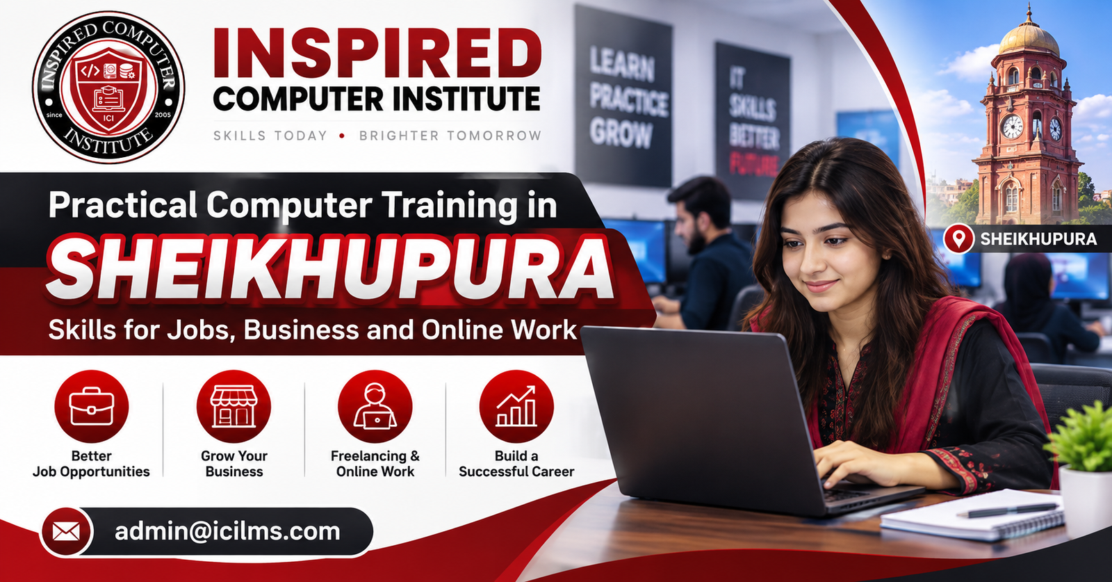 Practical Computer Training in Sheikhupura: Skills for Jobs, Business and Online Work